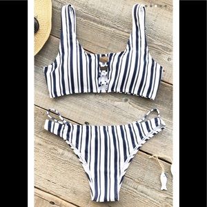 Cupshe Popular Ballad Stripe Bikini Set